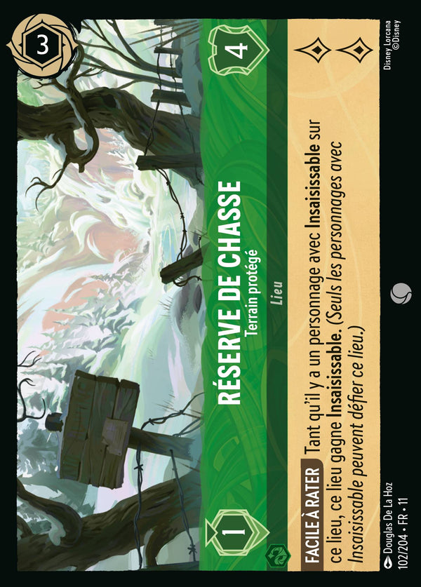 102/204 - Réserve de chasse - Terrain protégé — Carte Disney Lorcana Givresort 102/204