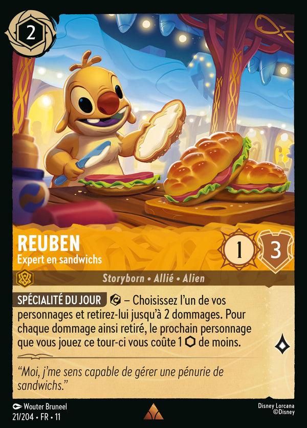 021/204 - Reuben - Expert en sandwichs — Carte Disney Lorcana Givresort 21/204