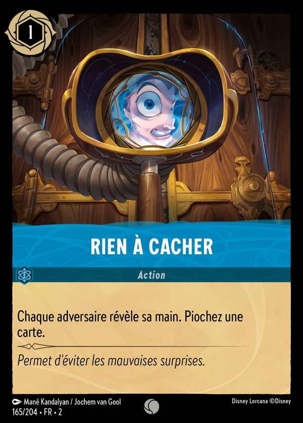 165/204 - Rien à cacher — Carte Disney Lorcana L'Ascension des Floodborn 165/204