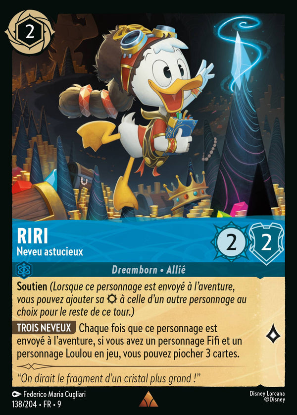 138/204 - Riri - Neveu astucieux — Carte Disney Lorcana Fabuleux 138/204