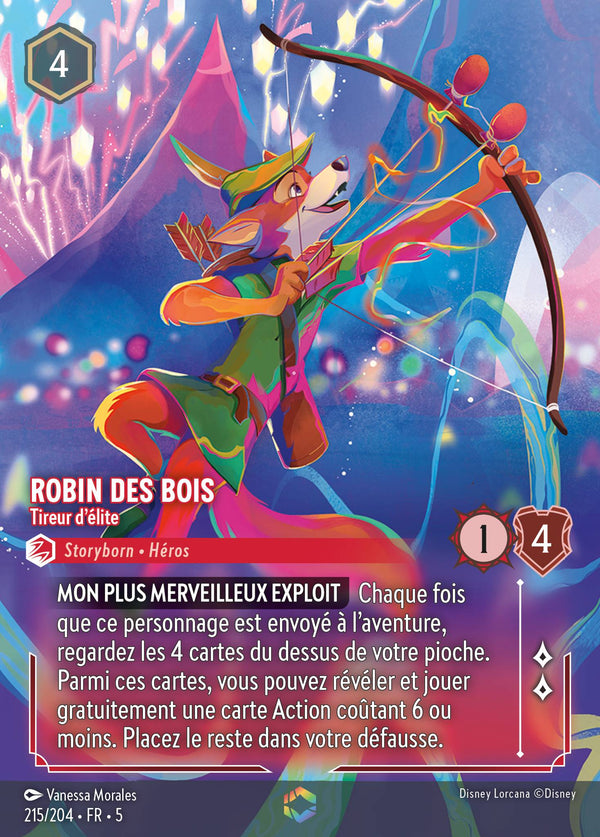 Robin des Bois - Tireur d'élite — Carte Disney Lorcana 215 Ciel Scintillant
