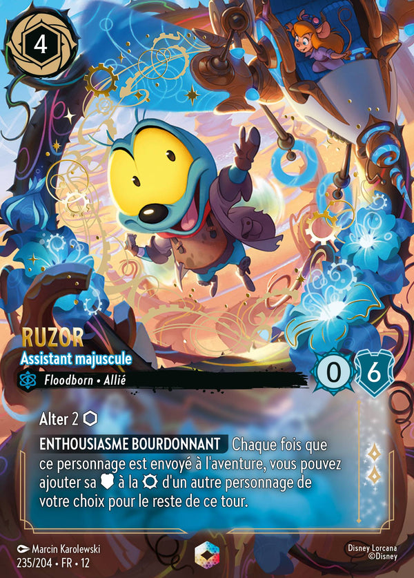 235/204 - Ruzor - Assistant majuscule — Carte Disney Lorcana Contrées Inconnues 235/204