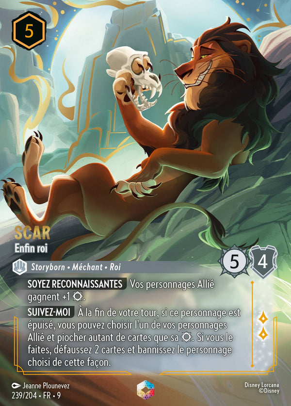 Scar - Enfin roi — Carte Disney Lorcana 239 Fabuleux