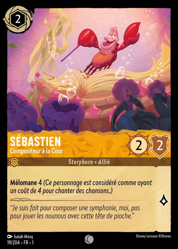 Sébastien - Compositeur à la Cour — Carte Disney Lorcana 19 Premier Chapitre