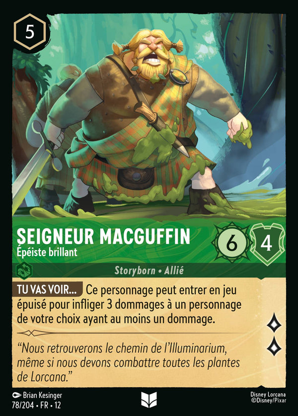 078/204 - Seigneur MacGuffin - Épéiste brillant — Carte Disney Lorcana Contrées Inconnues 78/204