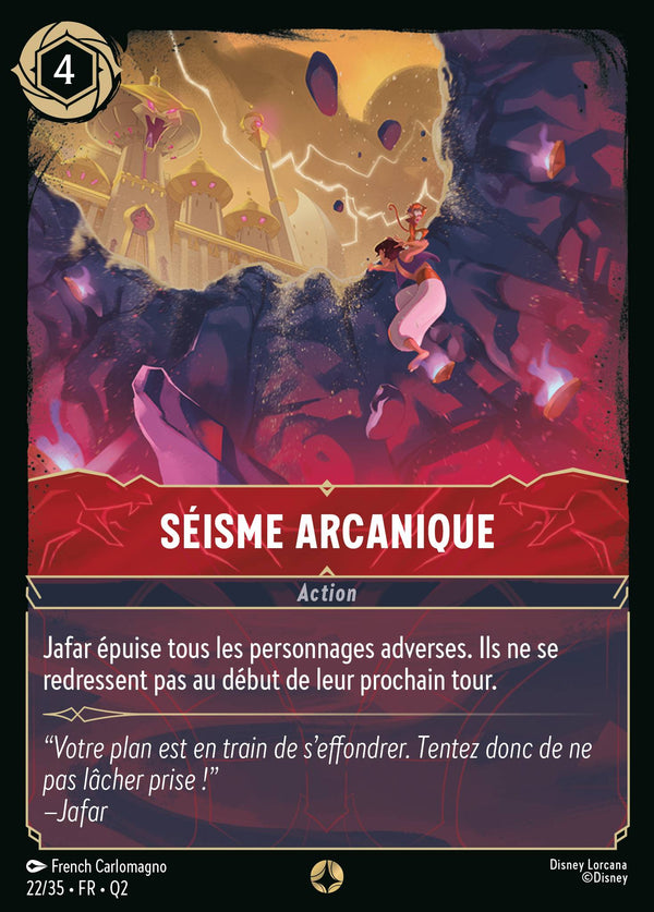 Séisme arcanique — Carte Disney Lorcana 22 Quête des Illumineurs: Vol au palais