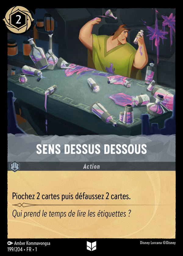 Sens dessus dessous — Carte Disney Lorcana 199 Premier Chapitre