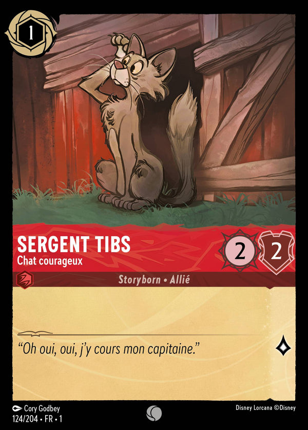 Sergent Tibs - Chat courageux — Carte Disney Lorcana 124 Premier Chapitre