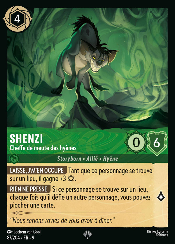 087/204 - Shenzi - Cheffe de meute des hyènes — Carte Disney Lorcana Fabuleux 87/204