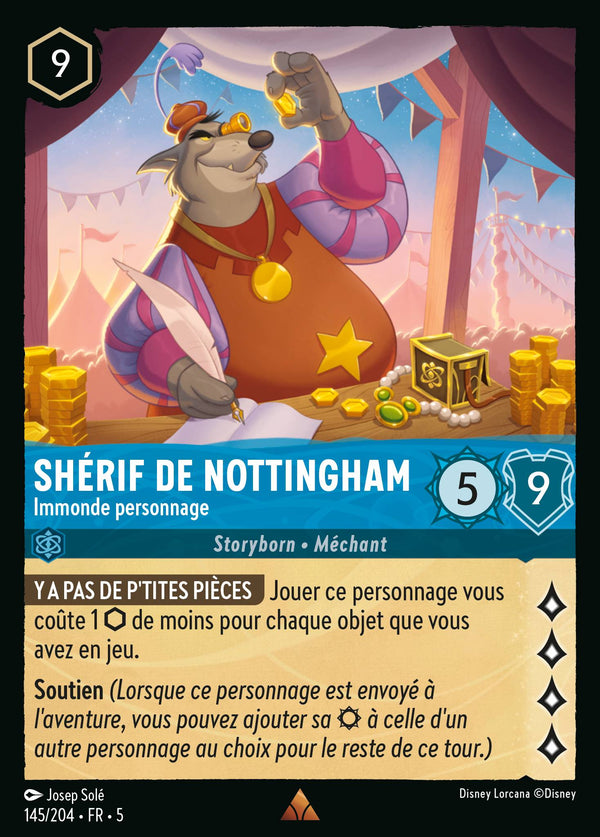 145/204 - Shérif de Nottingham - Immonde personnage — Carte Disney Lorcana Ciel Scintillant 145/204