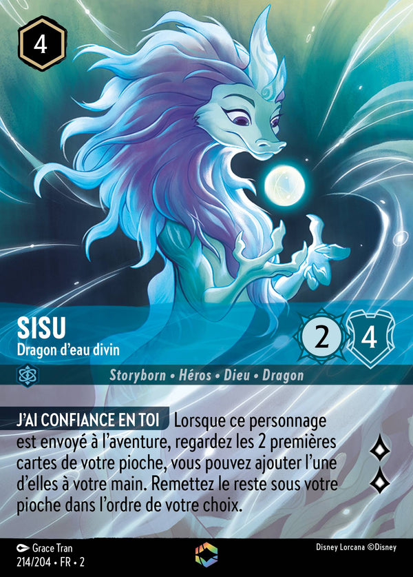 Sisu - Dragon d'eau divin — Carte Disney Lorcana 214 L'Ascension des Floodborn