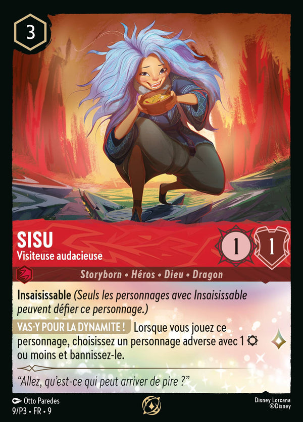 Sisu - Visiteuse audacieuse — Carte Disney Lorcana 9 Fabuleux