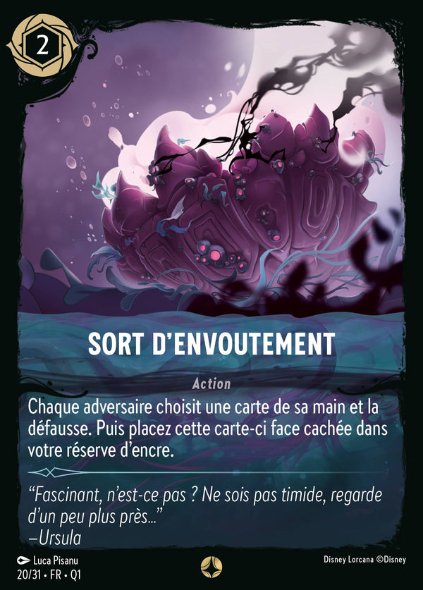 Sort d'envoûtement — Carte Disney Lorcana 20 Quête des Illumineurs - Menace des profondeurs