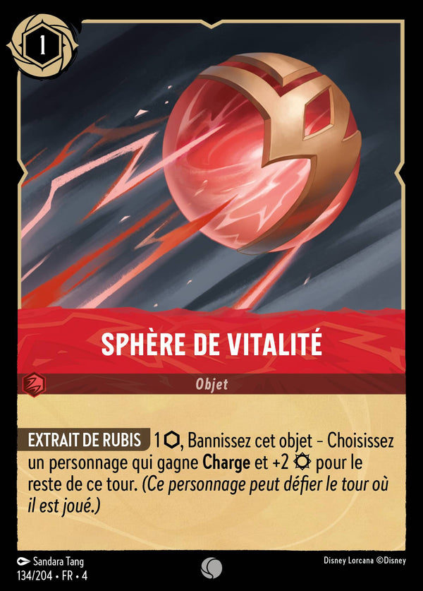 134/204 - Sphère de Vitalité — Carte Disney Lorcana Le Retour d'Ursula 134/204