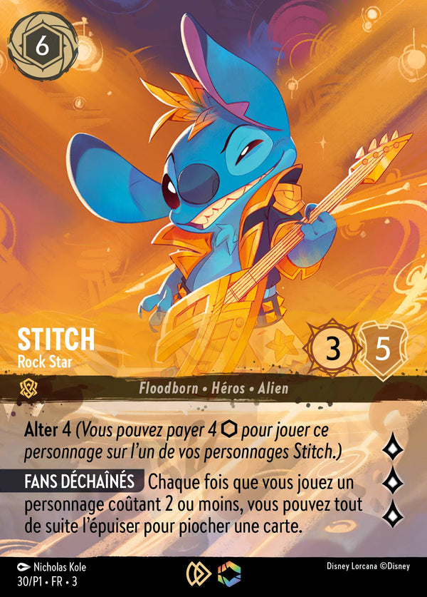 030/204 - Stitch - Rock Star — Carte Disney Lorcana Les Terres d'Encres 30/P1