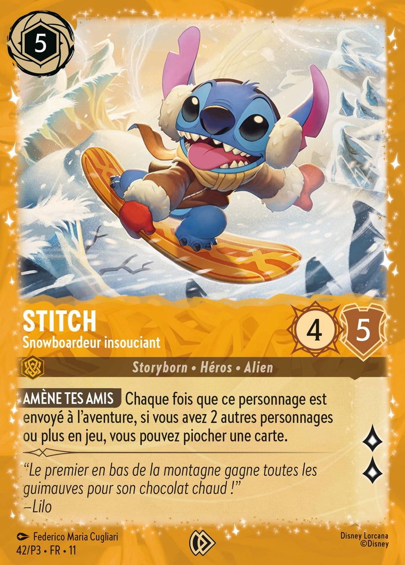 042/204 - Stitch - Snowboardeur insouciant