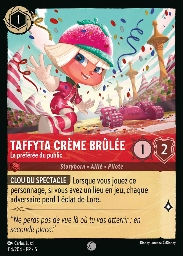 Taffyta Crème Brûlée - La préférée du public — Carte Disney Lorcana 114 Ciel Scintillant