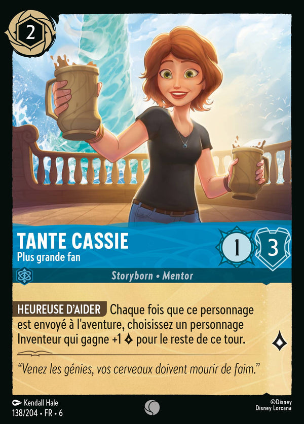 Tante Cassie - Plus grande fan — Carte Disney Lorcana 138 La Mer Azurite