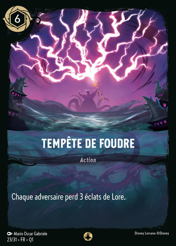 Tempête de Foudre — Carte Disney Lorcana 23 Quête des Illumineurs - Menace des profondeurs
