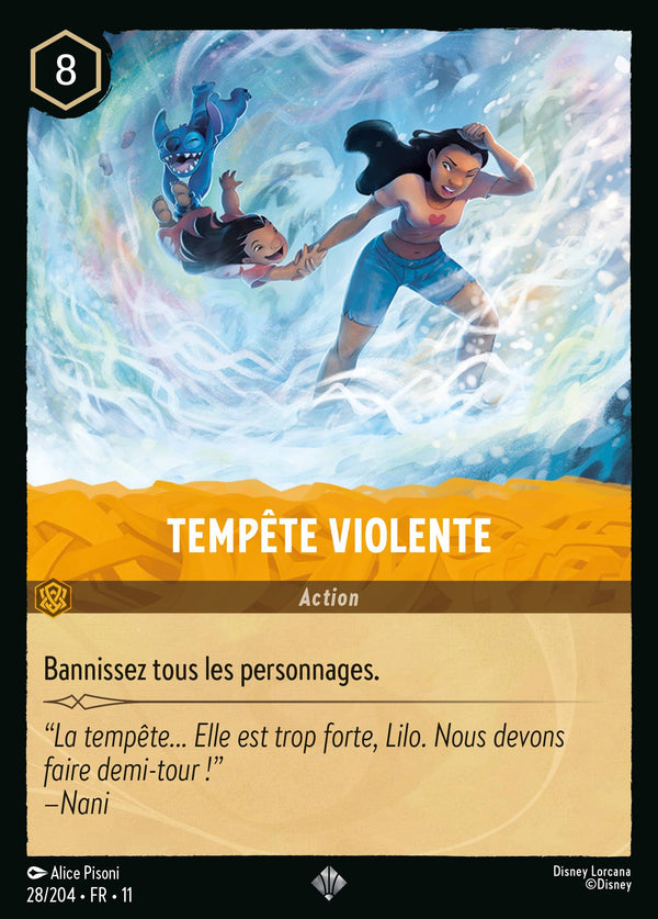 028/204 - Tempête violente — Carte Disney Lorcana Givresort 28/204