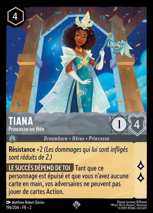 Tiana - Princesse en fête — Carte Disney Lorcana 196 L'Ascension des Floodborn