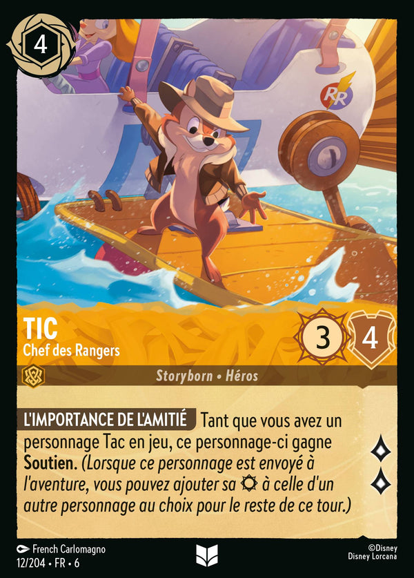 012/204 - Tic - Chef des Rangers — Carte Disney Lorcana La Mer Azurite 12/204