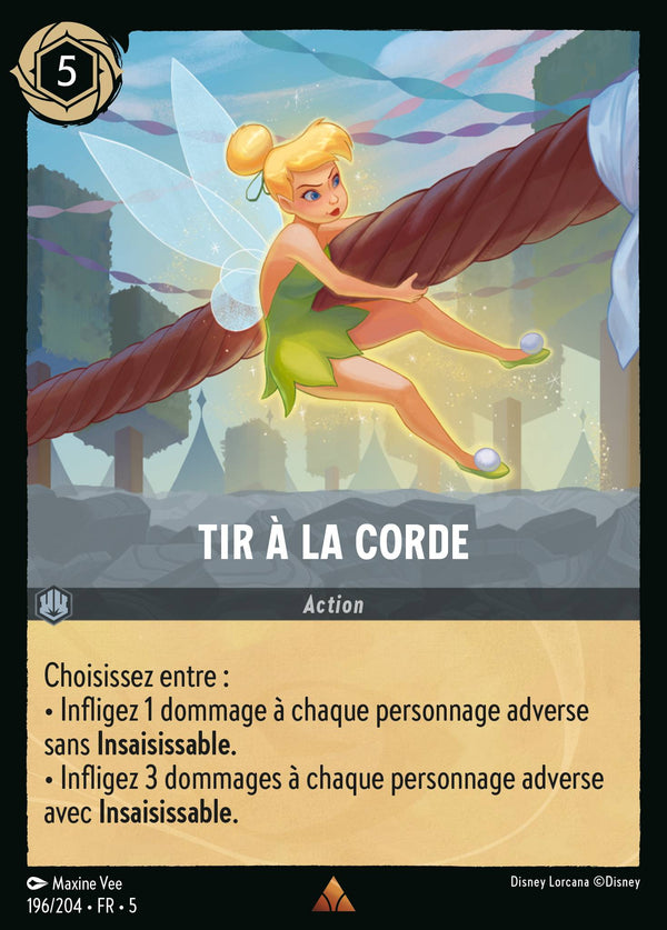 196/204 - Tir à la corde — Carte Disney Lorcana Ciel Scintillant 196/204
