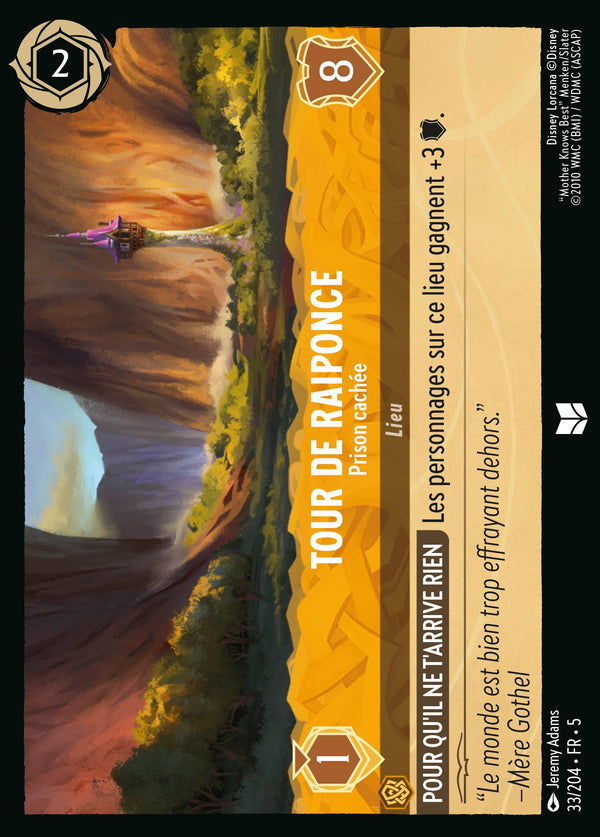 033/204 - Tour de Raiponce - Prison cachée — Carte Disney Lorcana Ciel Scintillant 33/204