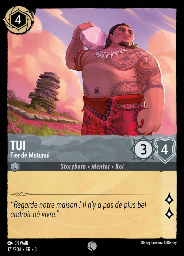 171/204 - Tui - Fier de Motunui — Carte Disney Lorcana Les Terres d'Encres 171/204