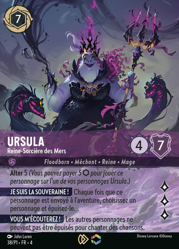 Ursula - Reine-Sorcière des Mers — Carte Disney Lorcana 38 Le Retour d'Ursula