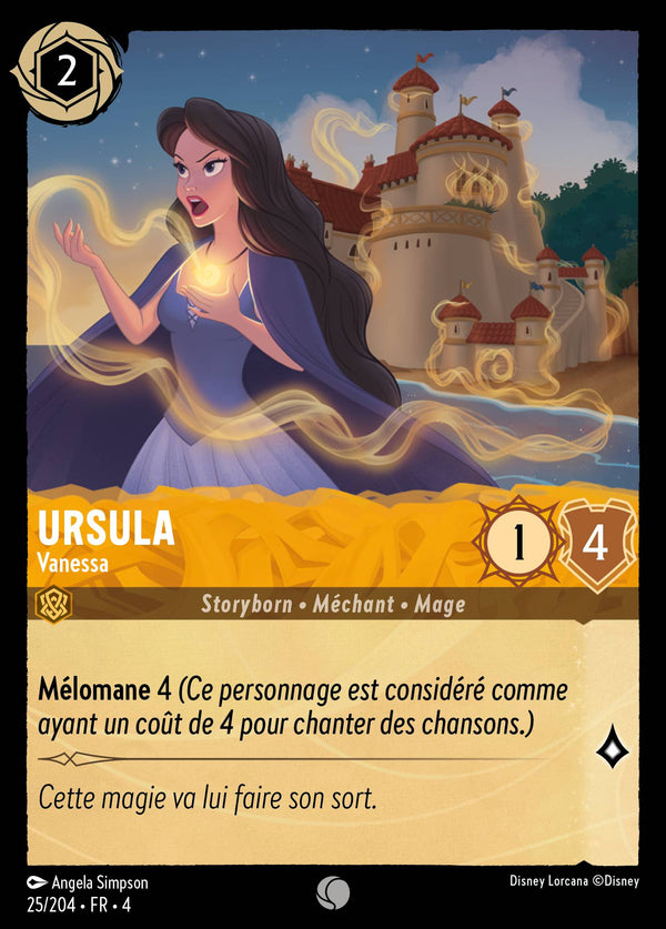 025/204 - Ursula - Vanessa — Carte Disney Lorcana Le Retour d'Ursula 25/204