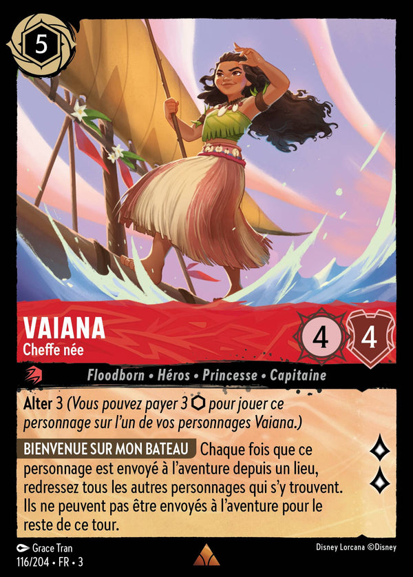 116/204 - Vaiana - Cheffe née — Carte Disney Lorcana Les Terres d'Encres 116/204