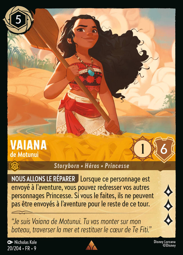 020/204 - Vaiana - de Motunui — Carte Disney Lorcana Fabuleux 20/204