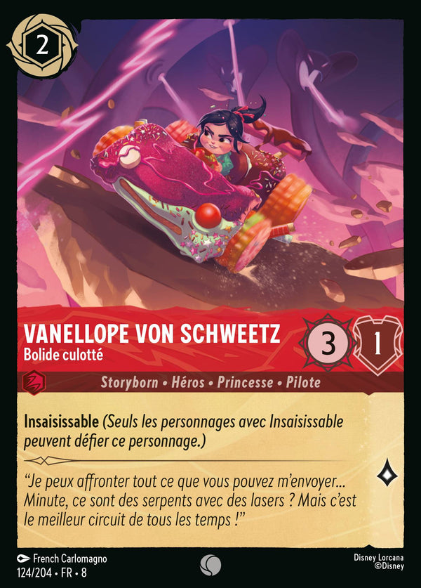 124/204 - Vanellope von Schweetz - Bolide culotté — Carte Disney Lorcana Le Règne de Jafar 124/204