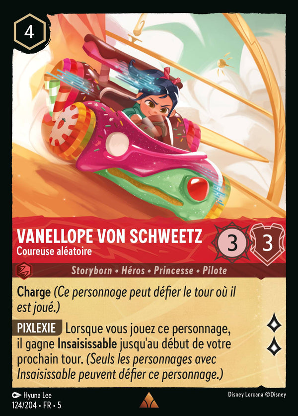 124/204 - Vanellope von Schweetz - Coureuse aléatoire — Carte Disney Lorcana Ciel Scintillant 124/204