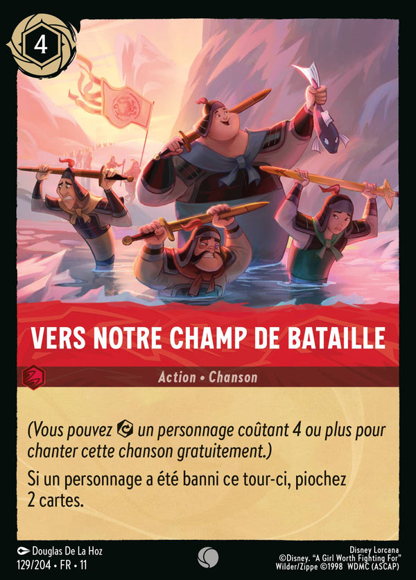 129/204 - Vers notre champ de bataille — Carte Disney Lorcana Givresort 129/204