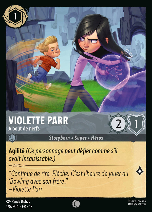 178/204 - Violette Parr - À bout de nerfs — Carte Disney Lorcana Contrées Inconnues 178/204