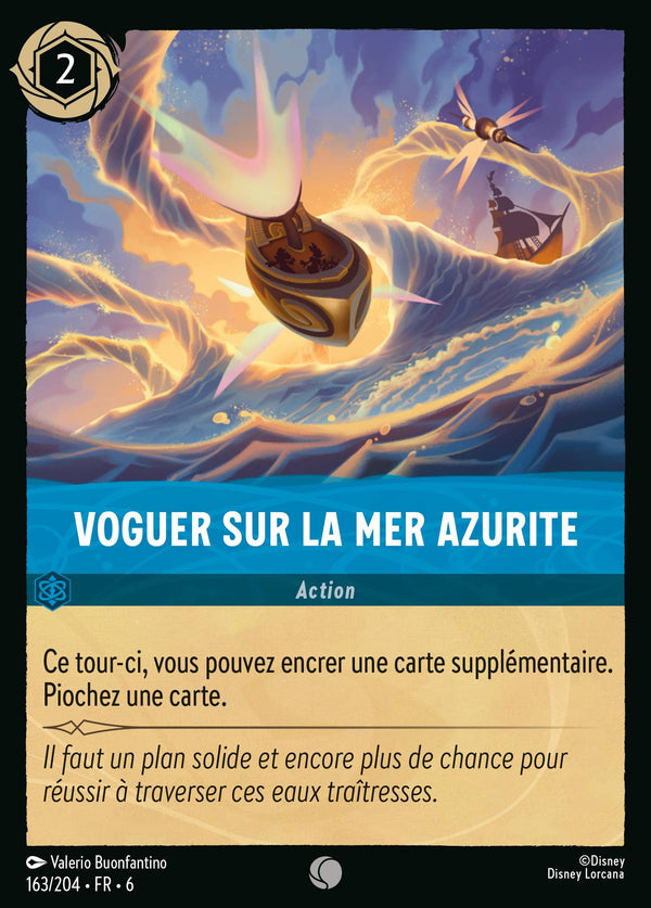 163/204 - Voguer sur la mer Azurite — Carte Disney Lorcana La Mer Azurite 163/204