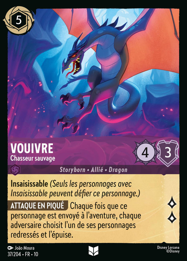 037/204 - Vouivre - Chasseur sauvage — Carte Disney Lorcana Lueurs dans les Profondeurs 37/204