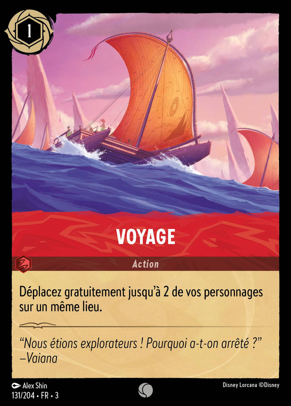 131/204 - Voyage — Carte Disney Lorcana Les Terres d'Encres 131/204