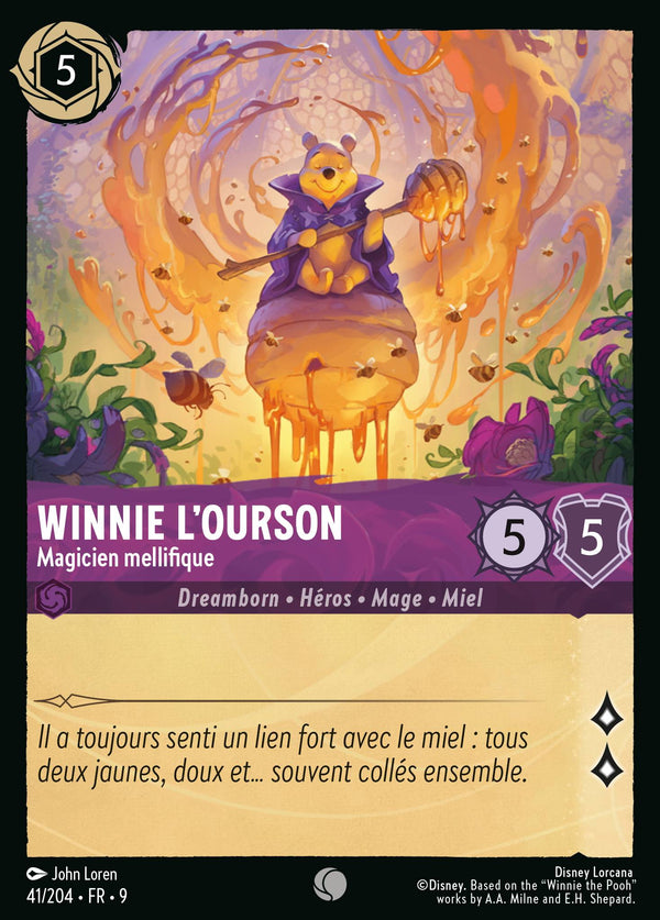 041/204 - Winnie l'ourson - Magicien mellifique — Carte Disney Lorcana Fabuleux 41/204