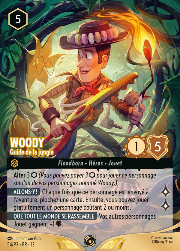 054/204 - Woody - Guide de la jungle — Carte Disney Lorcana Contrées Inconnues 54/P3