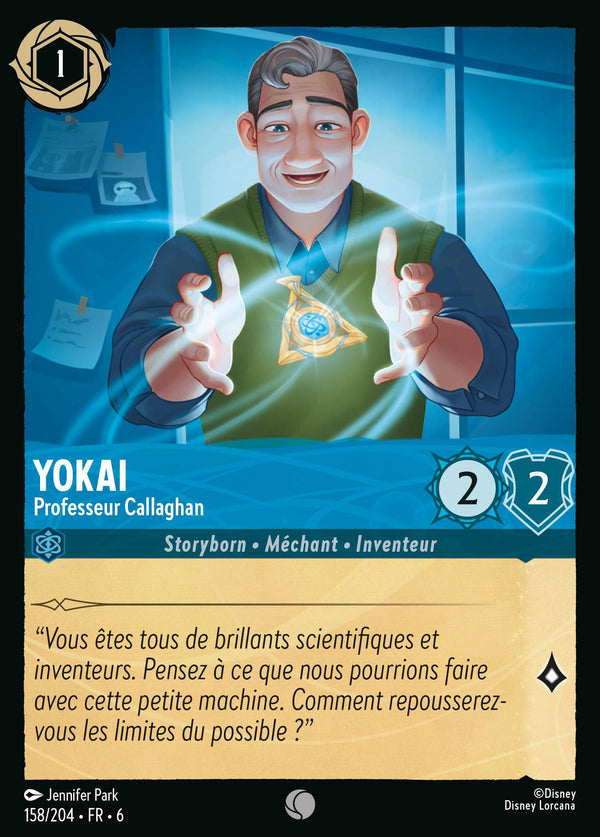Yokai - Professeur Callaghan — Carte Disney Lorcana 158 La Mer Azurite
