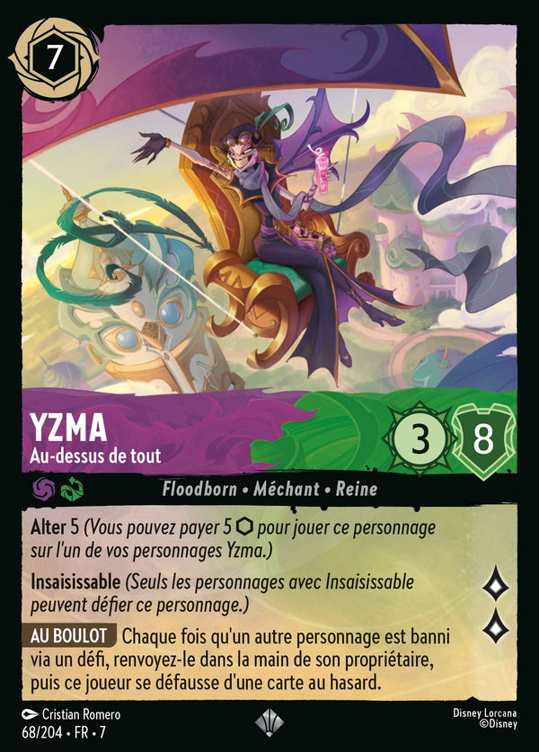 068/204 - Yzma - Au-dessus de tout — Carte Disney Lorcana L'île d'Archazia 68/204