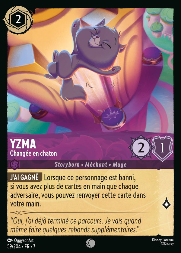 059/204 - Yzma - Changée en chaton — Carte Disney Lorcana L'île d'Archazia 59/204