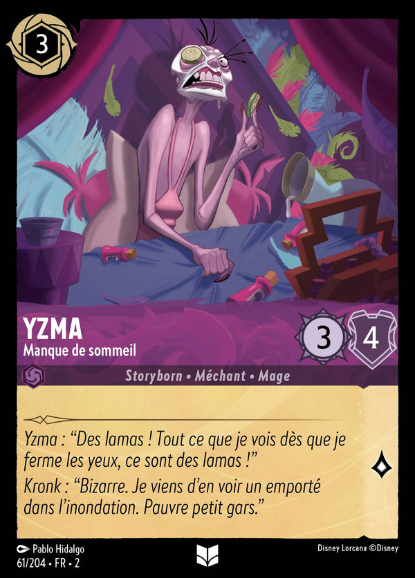 061/204 - Yzma - Manque de sommeil — Carte Disney Lorcana L'Ascension des Floodborn 61/204
