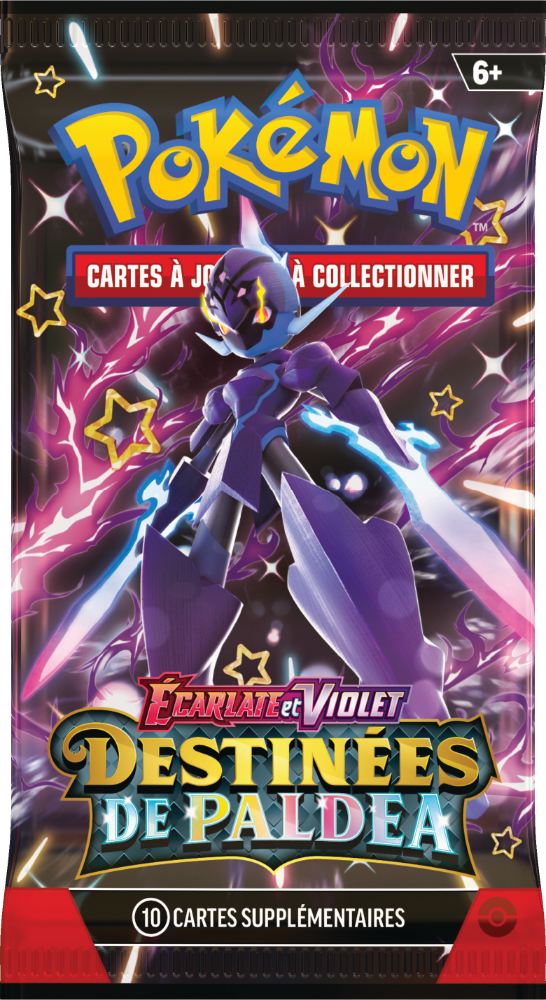 Booster Pokémon Destinées de Paldea illustration Malvalame, scellé français