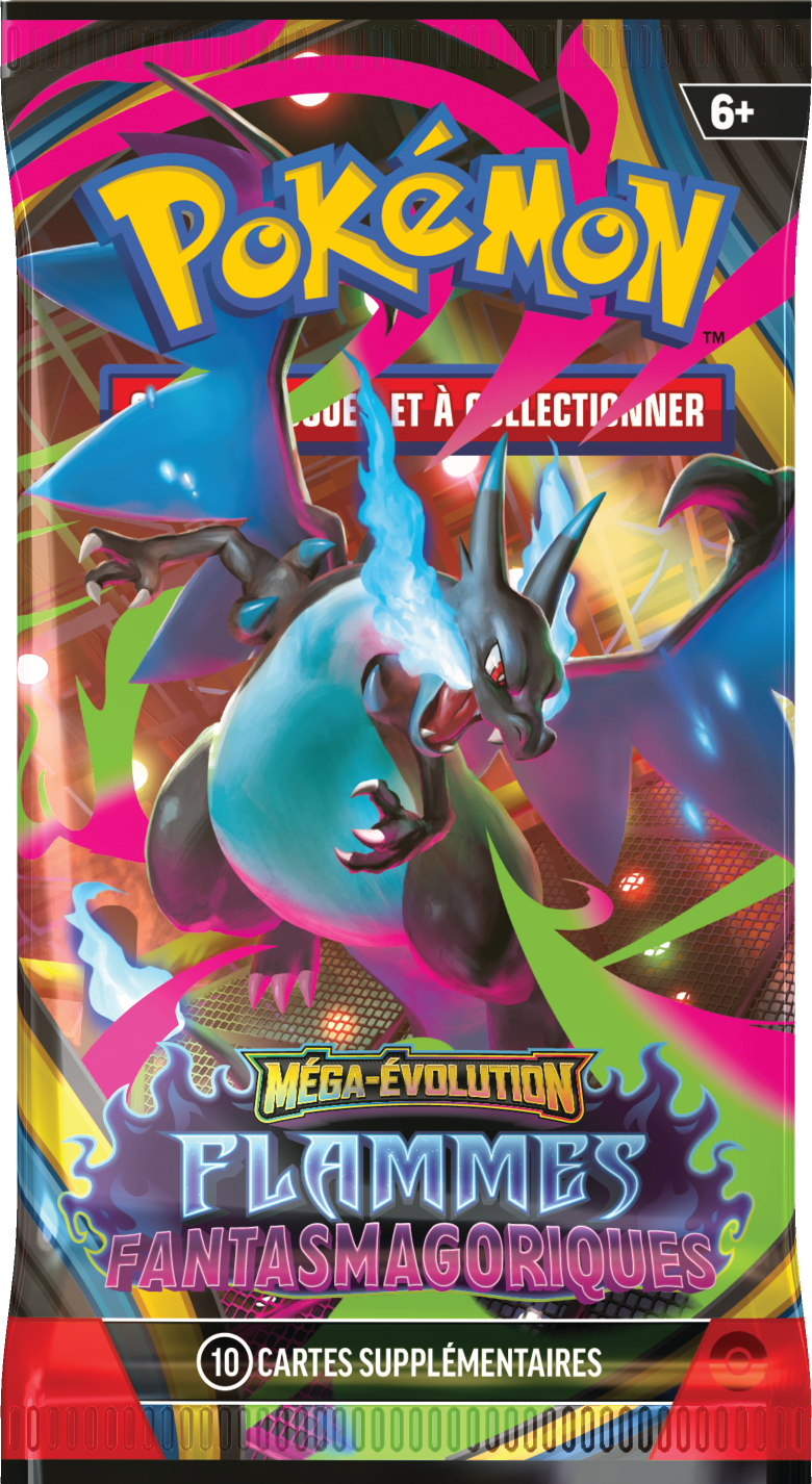 Booster Pokémon Flammes Fantasmagoriques illustration Méga-Dracaufeu X, scellé français