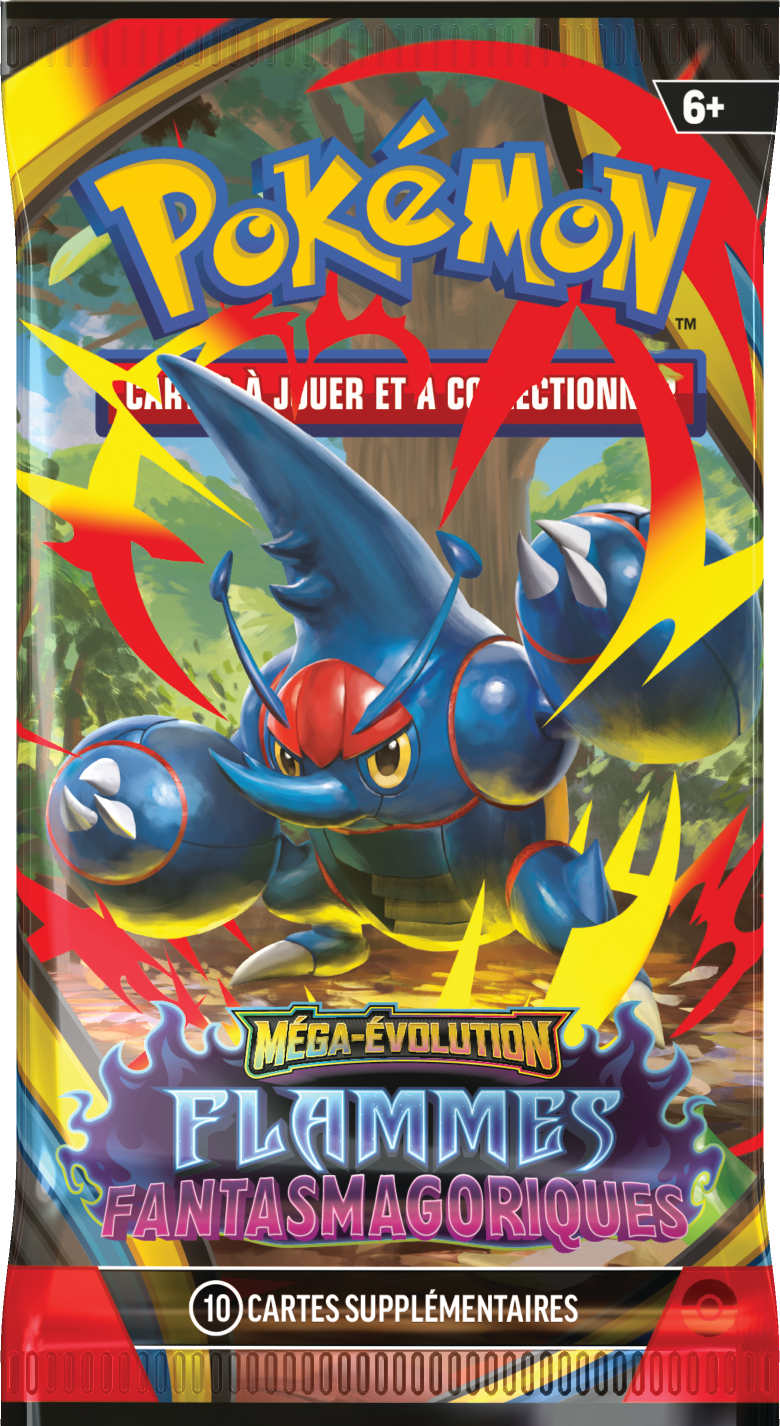 Booster Pokémon Flammes Fantasmagoriques illustration Méga-Scarhino, scellé français
