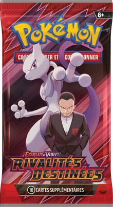 Booster Rivalités Destinées illustration Mewtwo de Giovanni